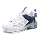 Men's Shoes Breathable Casual Comfortable Sneakers Light Vulcanized Shoes Tenis Luxury MartLion White Blue 39 