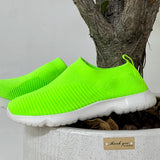 Women Shoes Knitting Sock Sneakers Women Summer Slip On Flat Shoes Women Loafers Flats Walking Shoes MartLion