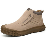 Men's Work Boots Anti-smash Anti-puncture Safety Shoes Chelsea Anti-scald Welding Indestructible MartLion 921-khaki 38 