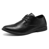 Classic High-top Men's White Shoes Pointed Toe Derby Shoes Men Lace-up Casual Leather Formal MartLion black D99 39 CHINA