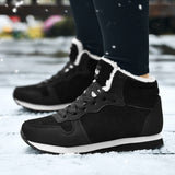 Men Snow Boots Outdoor No Slip Winter Ankle Boots Lightweight Hight Top Sneaker Warm Plush Women Footwear Hiking Boots