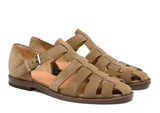 Summer Men's Sandals Leather Dress Shoes Outdoor Soft Pointed Formal Men Wedding Sandals Classic Light Slippers Sandals Sneakers MartLion matte khaki 38 