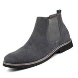 Men's Chelsea Boots Leather Slip Motorcycle boots MartLion   