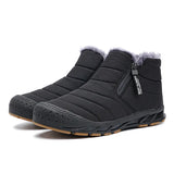 Men's Snow Boots Warm Fur Winter Shoes Long Plush Ankle Boots Unisex Outdoor Casual Sneakers Durable Non-slip MartLion black 36 
