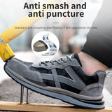 Safety shoes anti smashing work safety sneakers anti puncture anti-slip work boots work shoes with steel toe MartLion   
