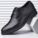 Men Leather Shoes Dress Shoes All-Match Casual Shoes MartLion   