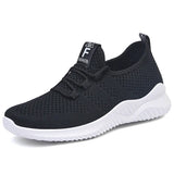 Women Mesh Breathable Casual Sneakers Lace-up Vulcanized Shoes Ladies Platform Sneakers MartLion black 40 