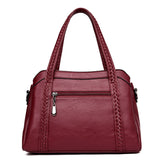 Women Leather Luxury Handbags Designer Big Capacity Tote Vintage female Hand Crossbody Top-Handle Shoulder Mart Lion   