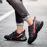Men Hiking Shoes Outdoor Trail Running Shoes Mesh Breathable Hiking Training Shoes Casual Sports