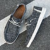 Men's Casual Shoes Denim Canvas Breathable Walking Flat Outdoor Light Loafers MartLion   