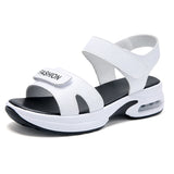 Leather Summer Women Sandals shoes ladies Platform Flat Sneakers wedges Air Outsole Light Weight MartLion   