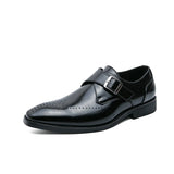 British Men's Dress Shoes Elegant Split Leather Formal Social Shoes Oxfords MartLion   