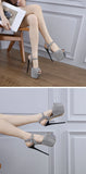 Liyke Peep Toe 16CM Extreme High Heels Strip Pole Dance Shoes Crystal Rhinestones Ankle Strap Women Platform Sandal MartLion   