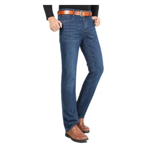 Men  Longer Pants Black Denim  Waisted Slim Fit Plus Stretched Trousers MartLion NO. 3308 35 CHINA