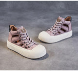 Top Layer Cowhide Women Shoes Spring Autumn Retro Hollowed Out Breathable Platform Sandals Designer Ladies Mart Lion   
