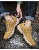 Leather Security Boots Man's Caterpillar Boots Casual Autumn Platforms Climbing Footwear Low Top Flats Mart Lion   