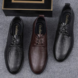 Men's Shoes Genuine Leather Formal Shoes for Men Oxfords Male Wedding Party Office Business Shoes MartLion   