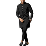 Clothes for Men's Long Sleeve Designer Tradition Casual Dashiki Top Shirts and Pants Sets MartLion T6 S 