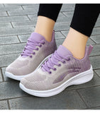 High Appearance Level Thick Sole Increase Mesh Lace-up All Non-slip Breathable Sports Women's Single Shoes MartLion   