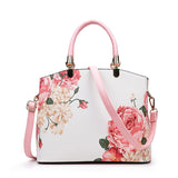 Women Bag Elegant Flower Pattern Handbag Shoulder Luxury Brand Messenger Crossbody Mart Lion   