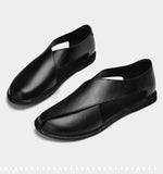 Breathable Comfy Antiskid Summer Walking Shoes Men's Outdoor Beach Sandals Casual Leather Flat Designer MartLion   