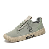 Men's Shoes Breathable Canvas Sneakers Ice Silk Cloth Casual Walking Outdoor Sports Light Driving Mart Lion Green 39 