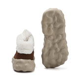 Winter Men Boots Warm Plush Snow Boots Suede Leather Casual Shoes with Fur Winter Outdoor Sneakers Non-slip