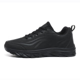 Autumn Leather Light Running Shoes Men's Waterproof Sneakers Outdoor Travel Gym Jogging Walking Mart Lion 2231black 6.5 