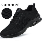 Men's Safety Shoes Steel Toe Sneaker Puncture Proof Work Safety Shoes Breathable Work Boots Air Cushion Protective MartLion 2022-mesh 36 