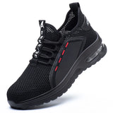 Air Cushion Work Shoes Men's Women Protective Footwear Puncture-Proof Safety Indestructible Shoes MartLion 795-black 36 