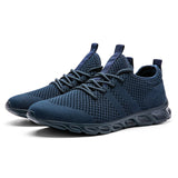 men's casual shoes light sneaker white outdoor breathable mesh sports black running tennis MartLion   