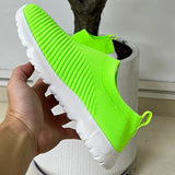 Women Shoes Knitting Sock Sneakers Women Summer Slip On Flat Shoes Women Loafers Flats Walking Shoes MartLion