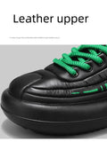  Autumn Winter Platform Sneakers Men's Leather Casual Sneaker Lace-up Low Sneakers Zapatillas De Hombre MartLion - Mart Lion