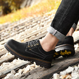 Designer Men's Shoes Casual British Formal Outdoor Waterproof Work Mart Lion   