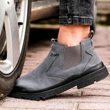 Waterproof Men's Welder Shoes Steel Toe Work Anti-spark Anti-smash Safety Slip On Chelsea Work Safety Boots MartLion   