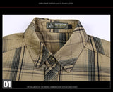 Men Lapel Shirt Plaid Printing Shirts Summer Short-sleeve Shirts n Tops Casual Streetwear Male Work Shirts MartLion   