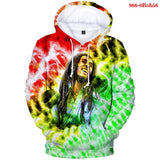 Bob Marley 3D Printed Hoodie Sweatshirts Men's Sweatshirt Hooded Pullover Hip Hop Harajuku Streetwear Oversized Hoodies Mart Lion 0Bob56 S 