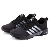 Men's Casual Shoes Sneakers Breathable Cushion Mesh Running Sports Walking Jogging Mart Lion Black 39 
