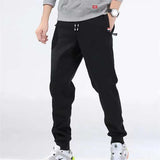 Winter Lambswool Warm Casual Pants Men's Fitness Jogging Sweatpants Solid Drawstring Bottoms Fleece Straight Trousers MartLion   