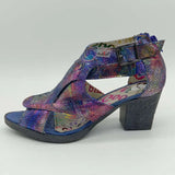 Summer Women's Printed Unique High-heeled Sandals MartLion Blue 36 