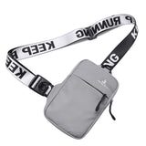 Fengdong small chest bag women mobile phone outdoor Sports men's mini shoulder female messenger bag Mart Lion Grey China 