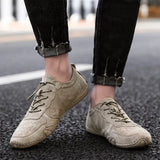Men's Shoes Sneakers Casual Genuine Leather Lace Up Outdoor Footwear Loafers Luxury Driving MartLion   