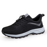 Soft Casual Sneakers Outdoor Anti-slip Breathable Mesh Shoes Lightweight Trendy Running Shoes MartLion black 45 