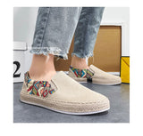 Men's Sneakers Casual Summer Low-top Corduroy Fisherma  Lazy  Slip-on Cloth  Trendy Shoes Tennis Mart Lion   