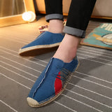 Hemp Wrap Men's Shoes Casual Espadrilles Breathable Canvas Chinese Sewing Slip On Loafers MartLion   