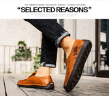 Casual Men's Handmade Leather Shoes Spring One Stirrup Moccasin Casual Sneakers Zapatillas De Hombres MartLion   