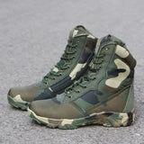 Trekking Hiking Outdoor Shoes Men's Camo Waterproof Climbing Camping Sport Sneakers Military Tactical Army Boots MartLion Woodland Camo 38 