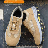 Mens Safety Boots Lightweight Anti-Smash Anti Piercing Steel Toe Work Shoes Summer Construction Site Indestructible Sneakers MartLion