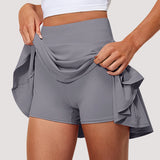 Women Stretch Skirt Printed Athletic Shorts Lightweight Waisted Skirt With Pockets Women' Simple Sports Skirt MartLion   