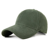 XXL Brushed Big Head Winter Men Baseball Caps Large Size Cotton Hard Lined MartLion army green 56-59 cm